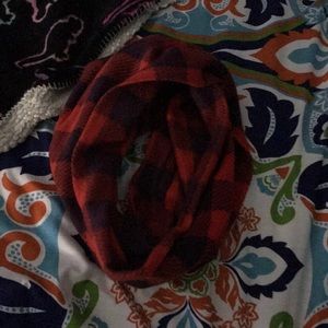 Plaid infinity scarf
